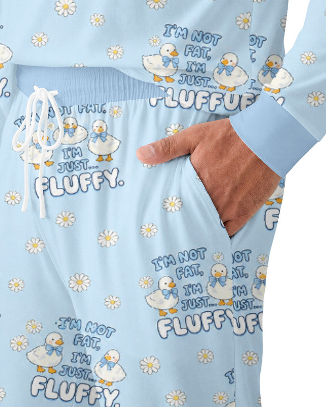 Not Fat Just Fluffy Bamboo Men Pajama Set