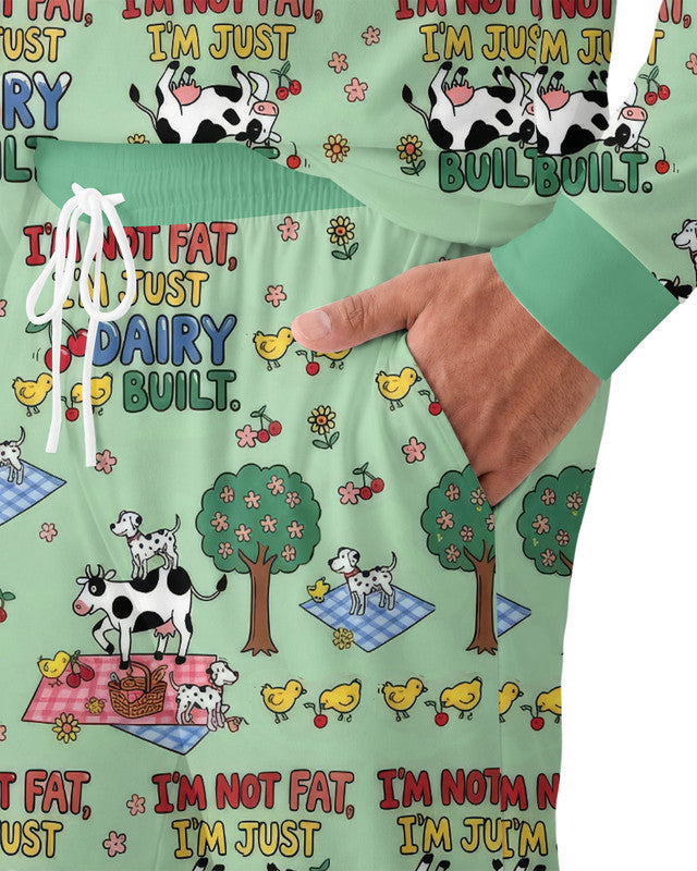 I'm Not Fat I'm Just Dairy Built Bamboo Men Pajama Set