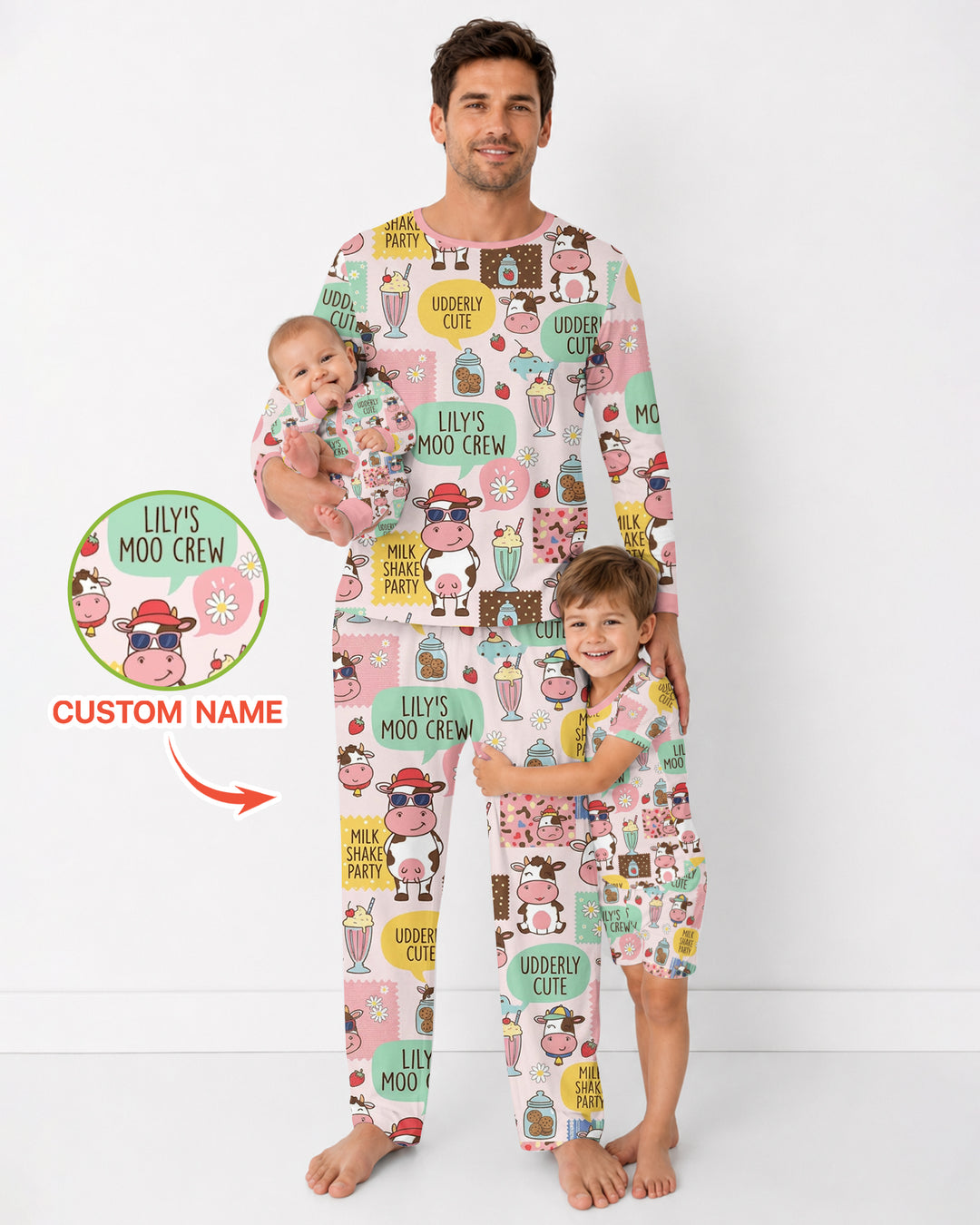 Custom Name The Milkshake Secret Society Bamboo Men Pajama Set