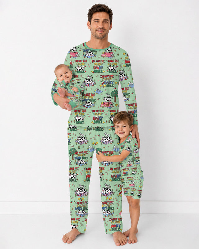 I'm Not Fat I'm Just Dairy Built Bamboo Men Pajama Set