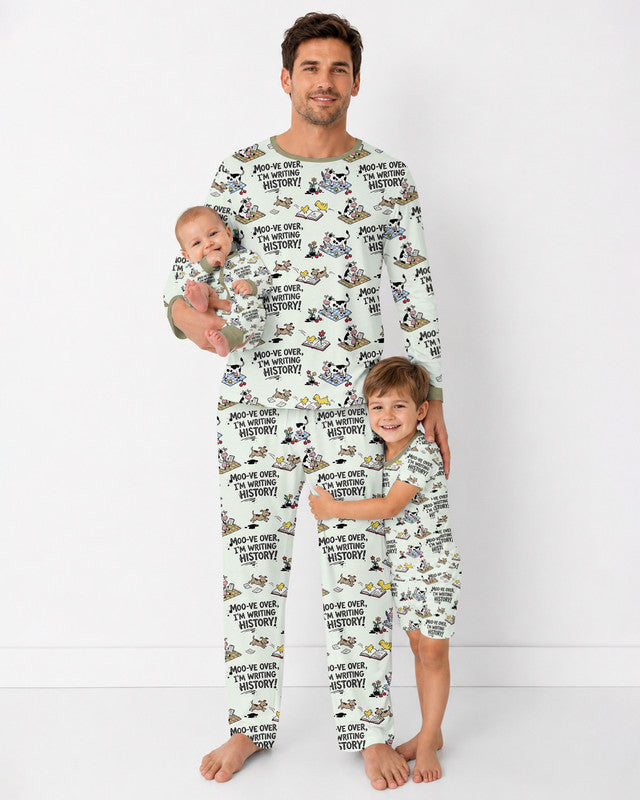 Writing Moo History Bamboo Men Pajama Set