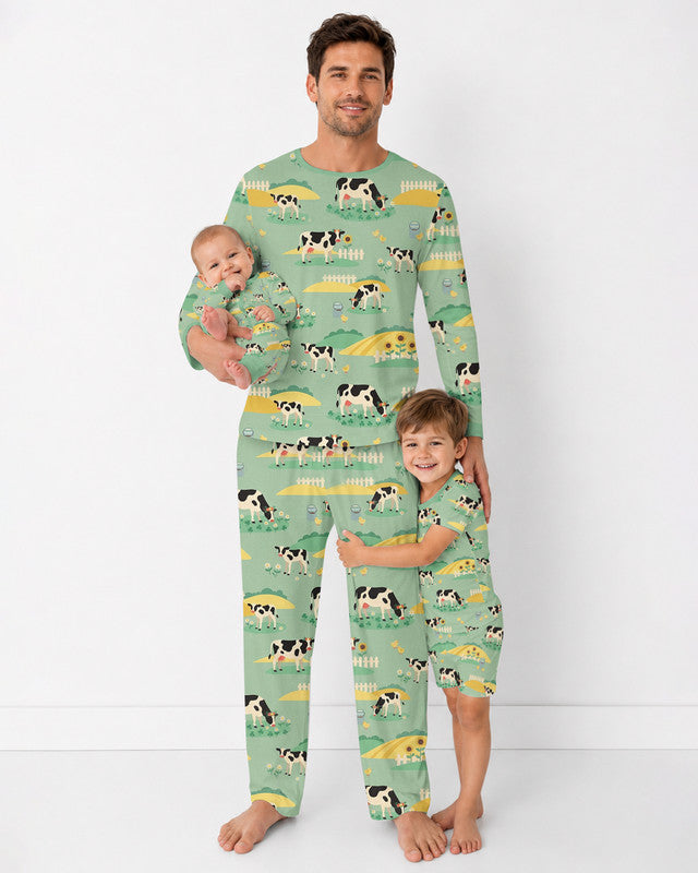 Pasture Sunlit Waltz Bamboo Men Pajama Set