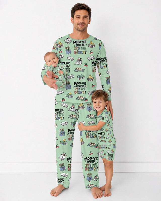Moove Over Its My Diary Bamboo Men Pajama Set