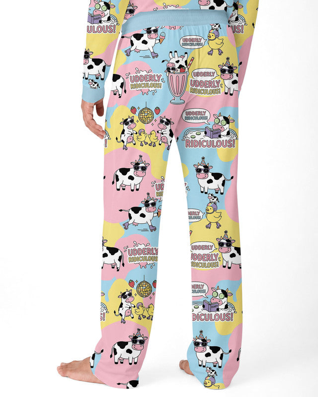 Too Ridiculous To Moo Bamboo Men Pajama Set