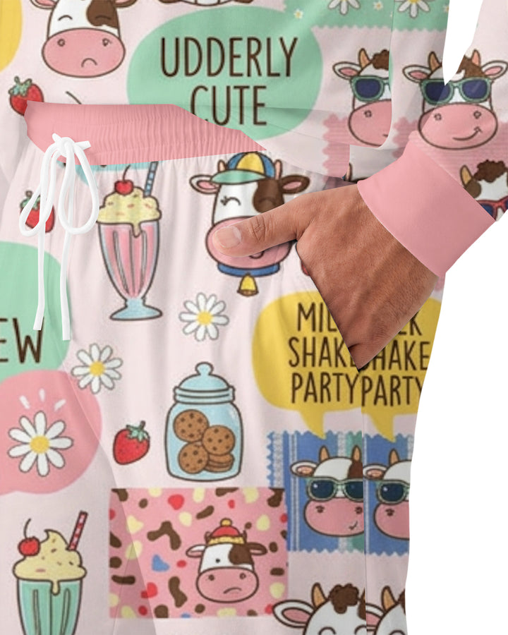 Custom Name The Milkshake Secret Society Bamboo Men Pajama Set