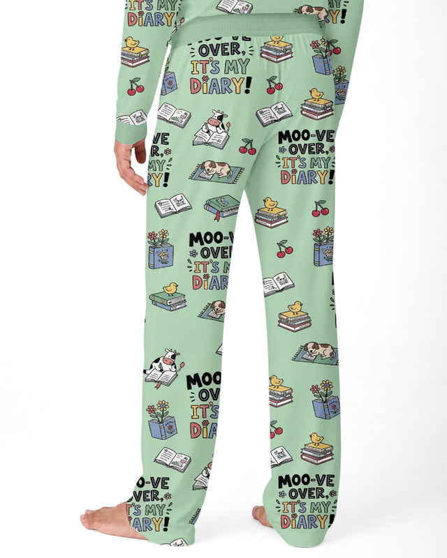 Moove Over Its My Diary Bamboo Men Pajama Set