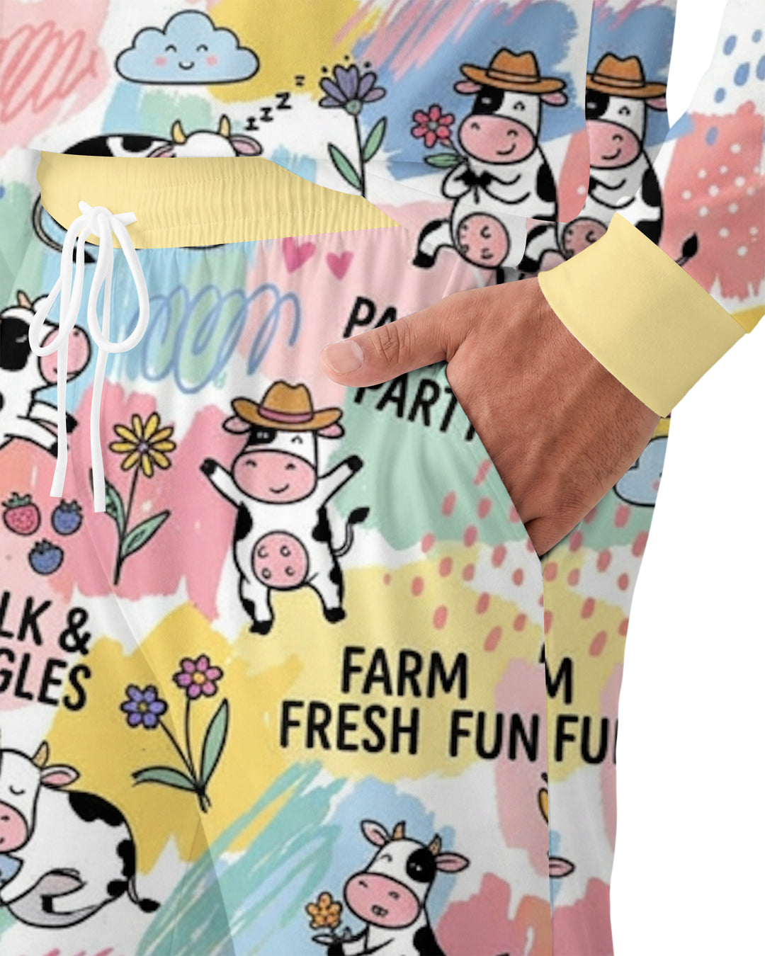 Custom Name Can’t Keep Us In The Barn Bamboo Men Pajama Set