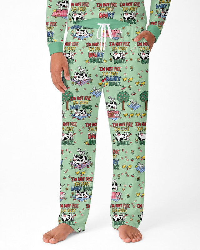 I'm Not Fat I'm Just Dairy Built Bamboo Men Pajama Set