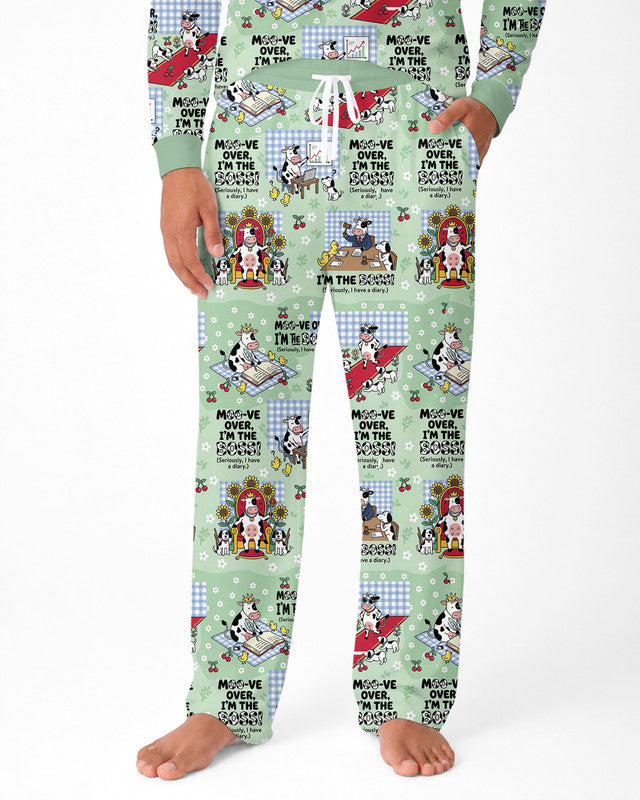 Moove Over Im The Boss Bamboo Men Pajama Set
