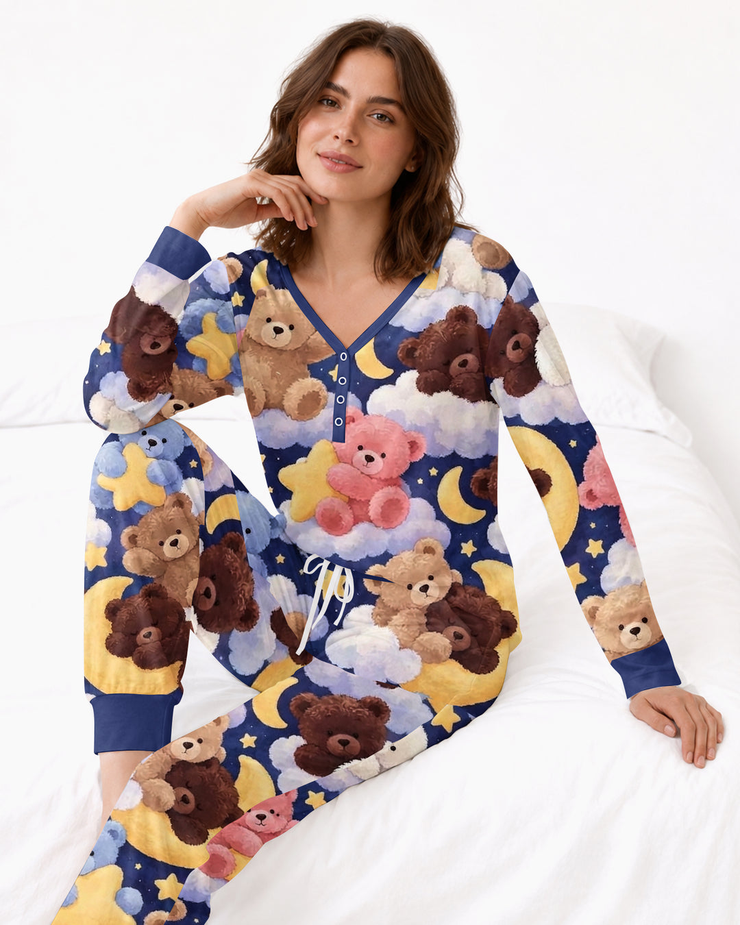 No Gravity Teddy Snooze Bamboo Women Pajama Set