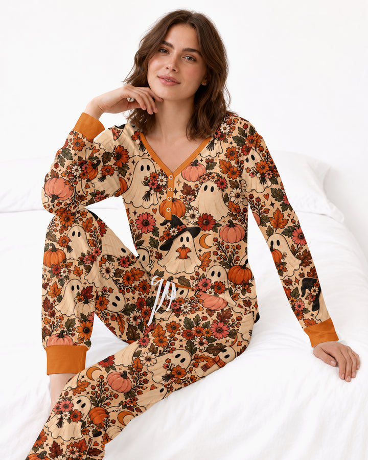 Guess Who Is A Romantic Ghost Bamboo Women Pajama Set