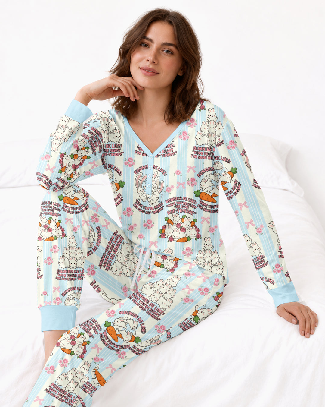 Hop-timism Bamboo Women Pajama Set
