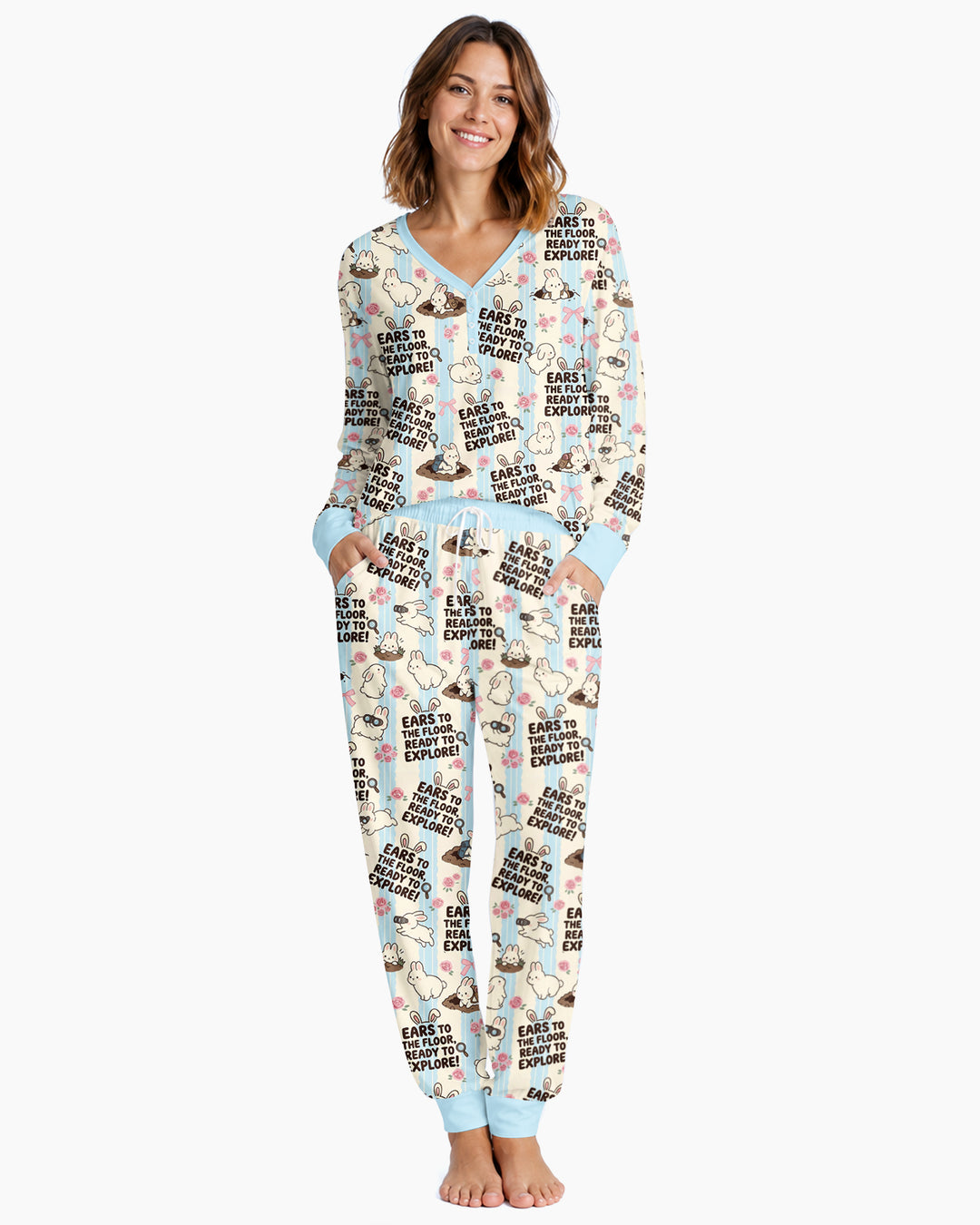 Ears To The Floor Bamboo Women Pajama Set