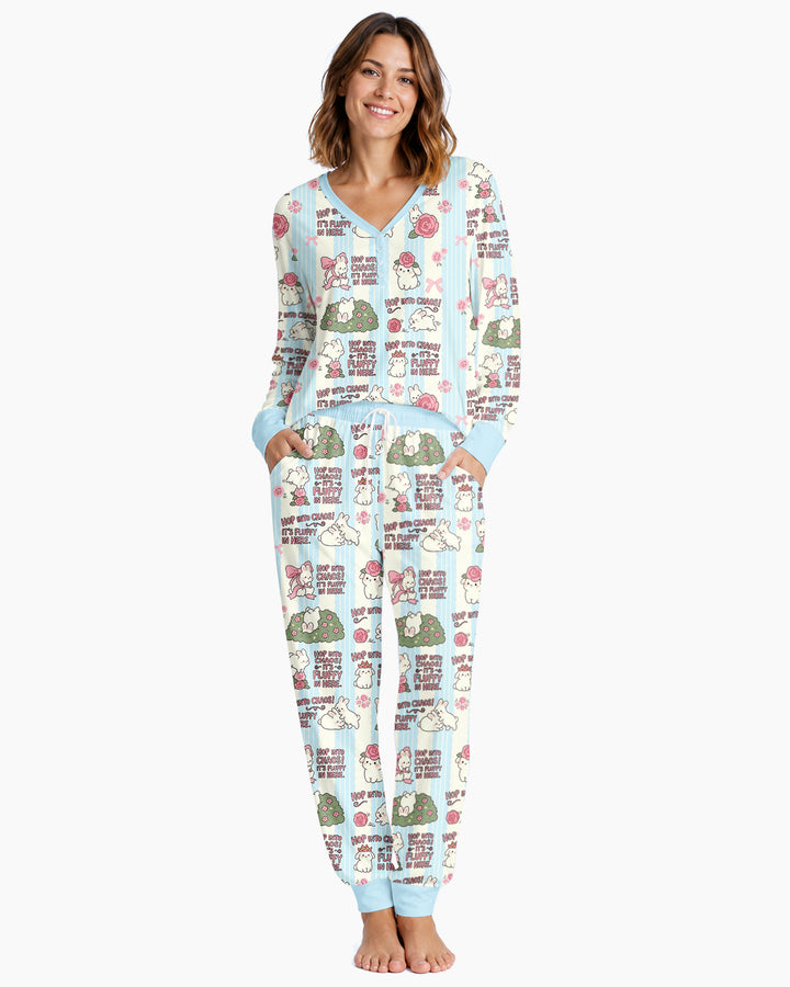 Hop Into Chaos Bamboo Women Pajama Set