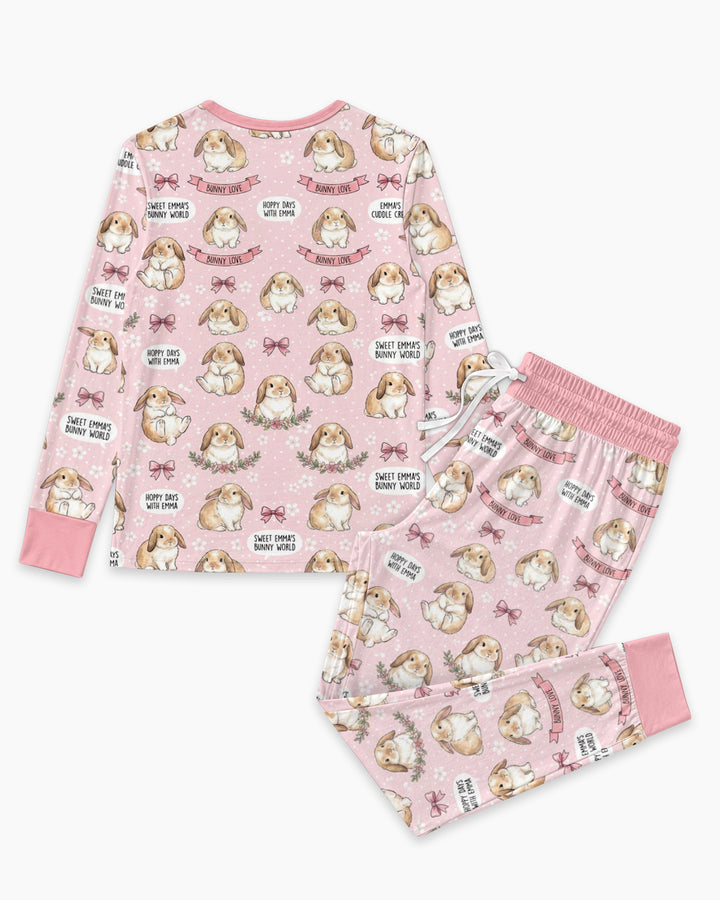 Sweet Bunny Worlds Bamboo Women Pajama Set