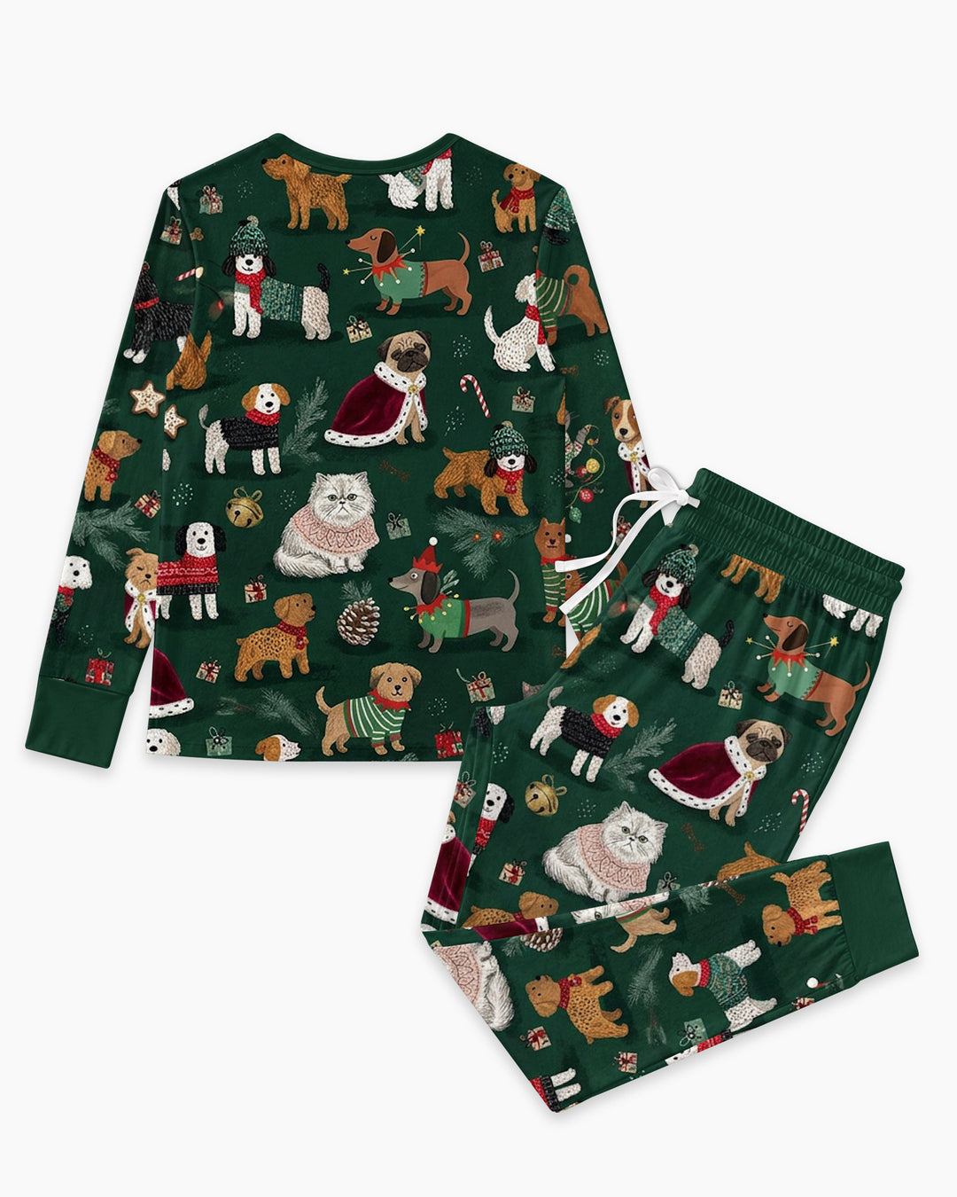 Winter Wonderland Bow Wow Bamboo Women Pajama Set