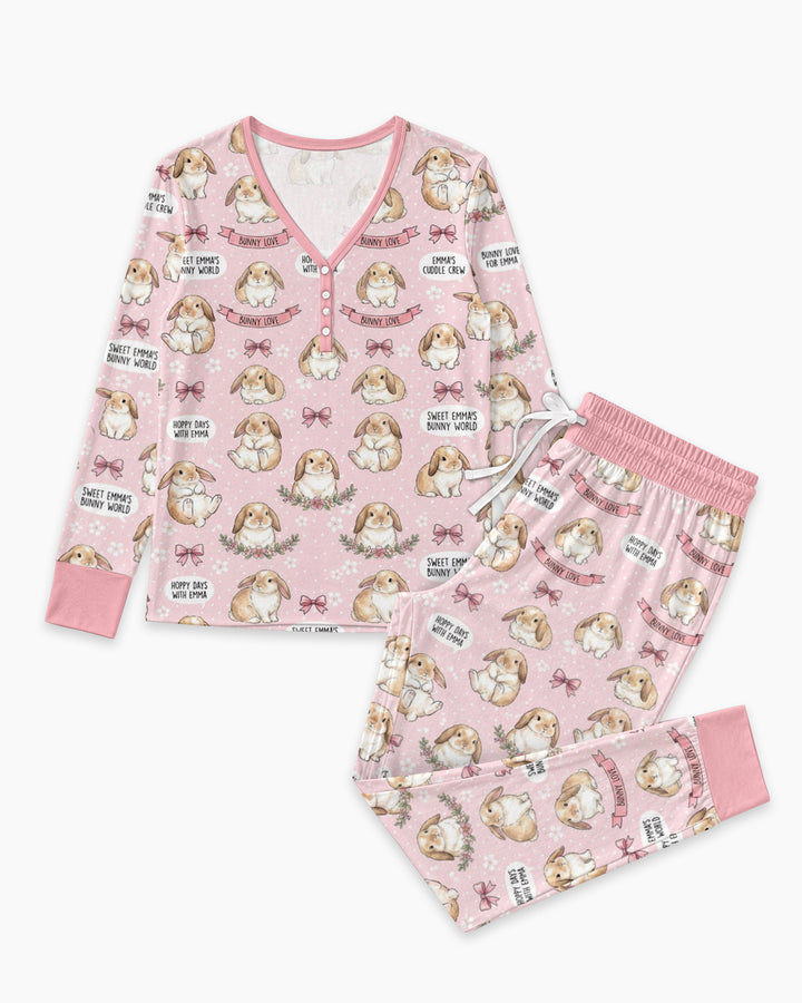 Sweet Bunny Worlds Bamboo Women Pajama Set