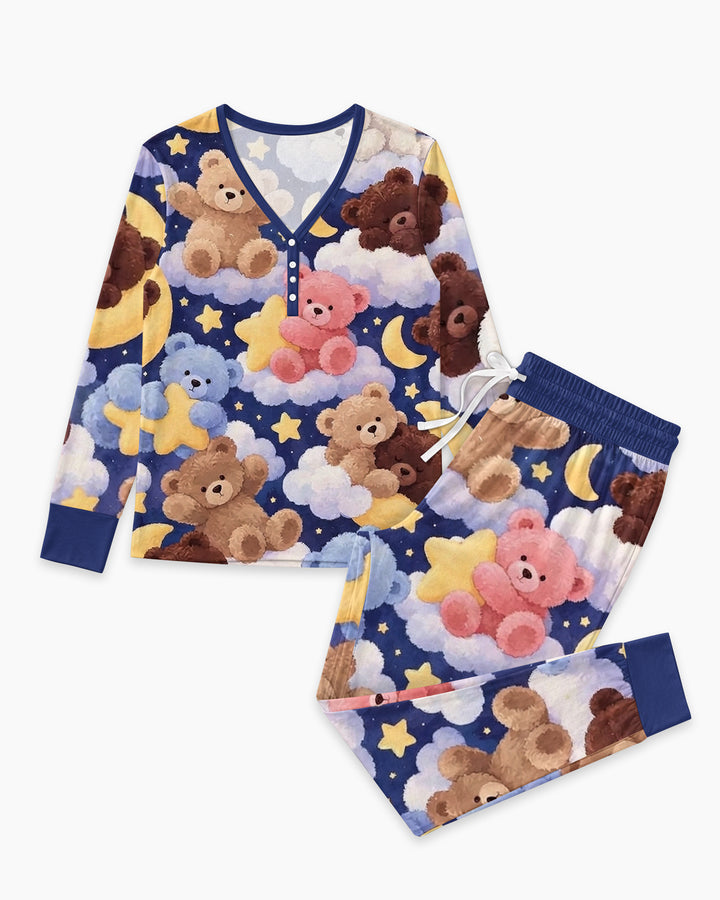 No Gravity Teddy Snooze Bamboo Women Pajama Set