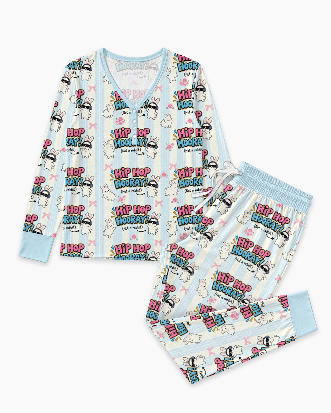 Hip Hop Bunny Bamboo Women Pajama Set
