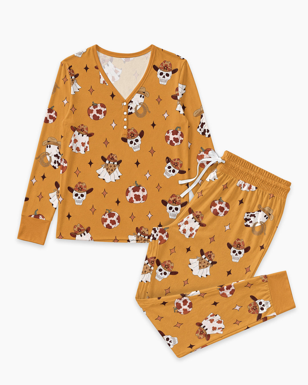 Howdy Spooky Cowboy Bamboo Women Pajama Set