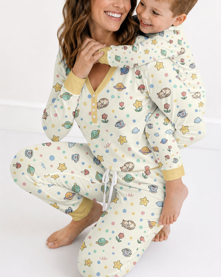Lazy Cats Universe Bamboo Women Pajama Set