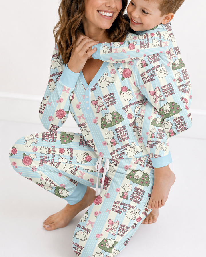 Hop Into Chaos Bamboo Women Pajama Set