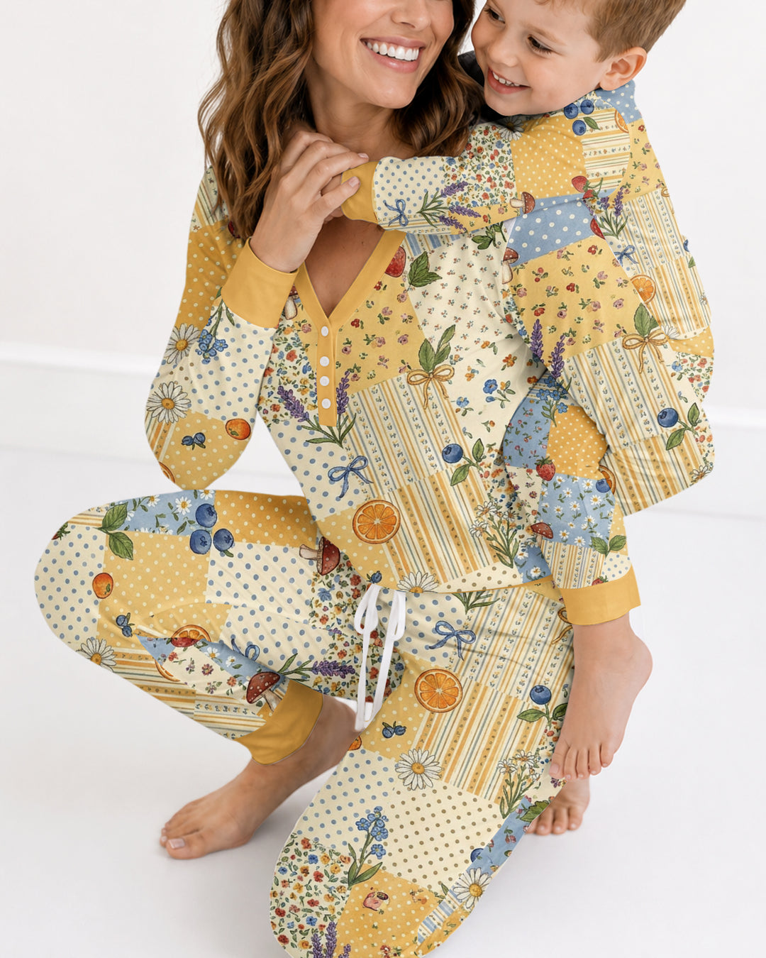 Lavender Orange Jam Bamboo Women Pajama Set