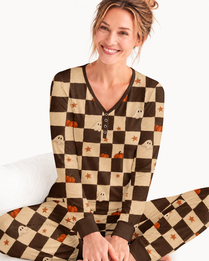 Spooky Hide And Seek Bamboo Women Pajama Set