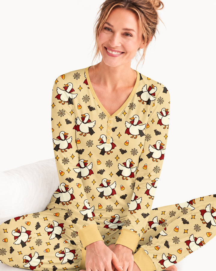 Count Duckula Candy Rush Bamboo Women Pajama Set