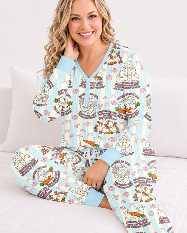 Hop-timism Bamboo Women Pajama Set