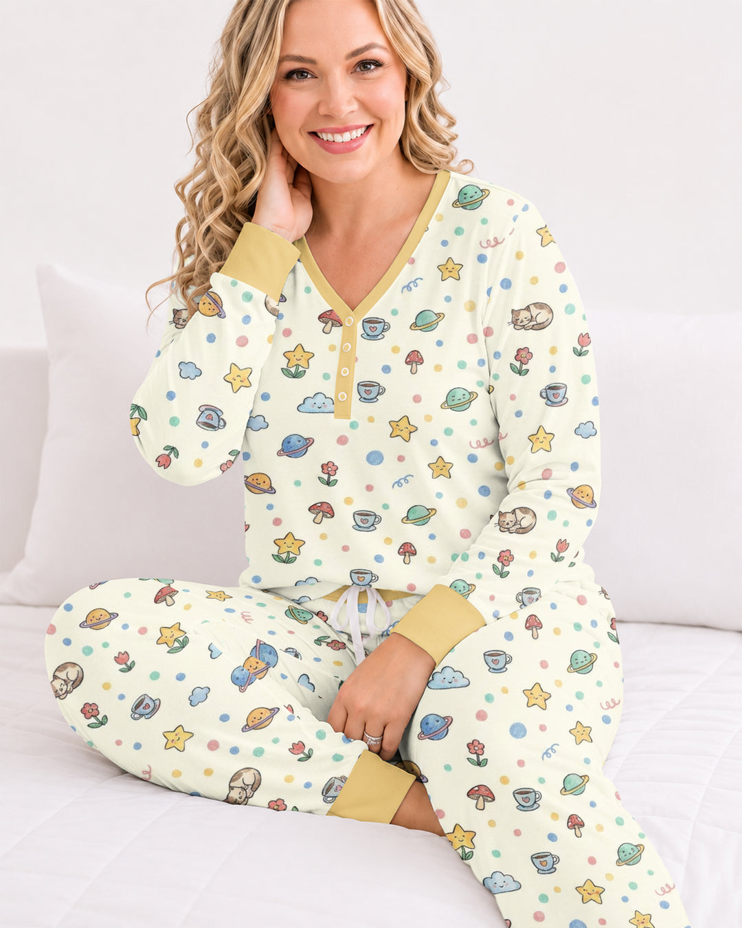 Lazy Cats Universe Bamboo Women Pajama Set