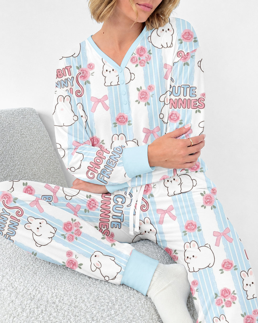 Hoppy Friends Bamboo Women Pajama Set