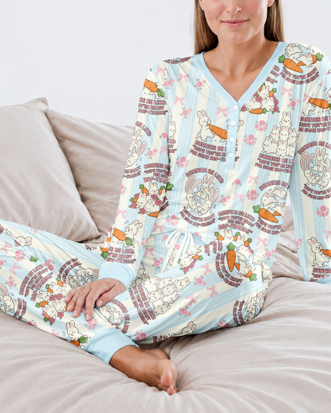 Hop-timism Bamboo Women Pajama Set
