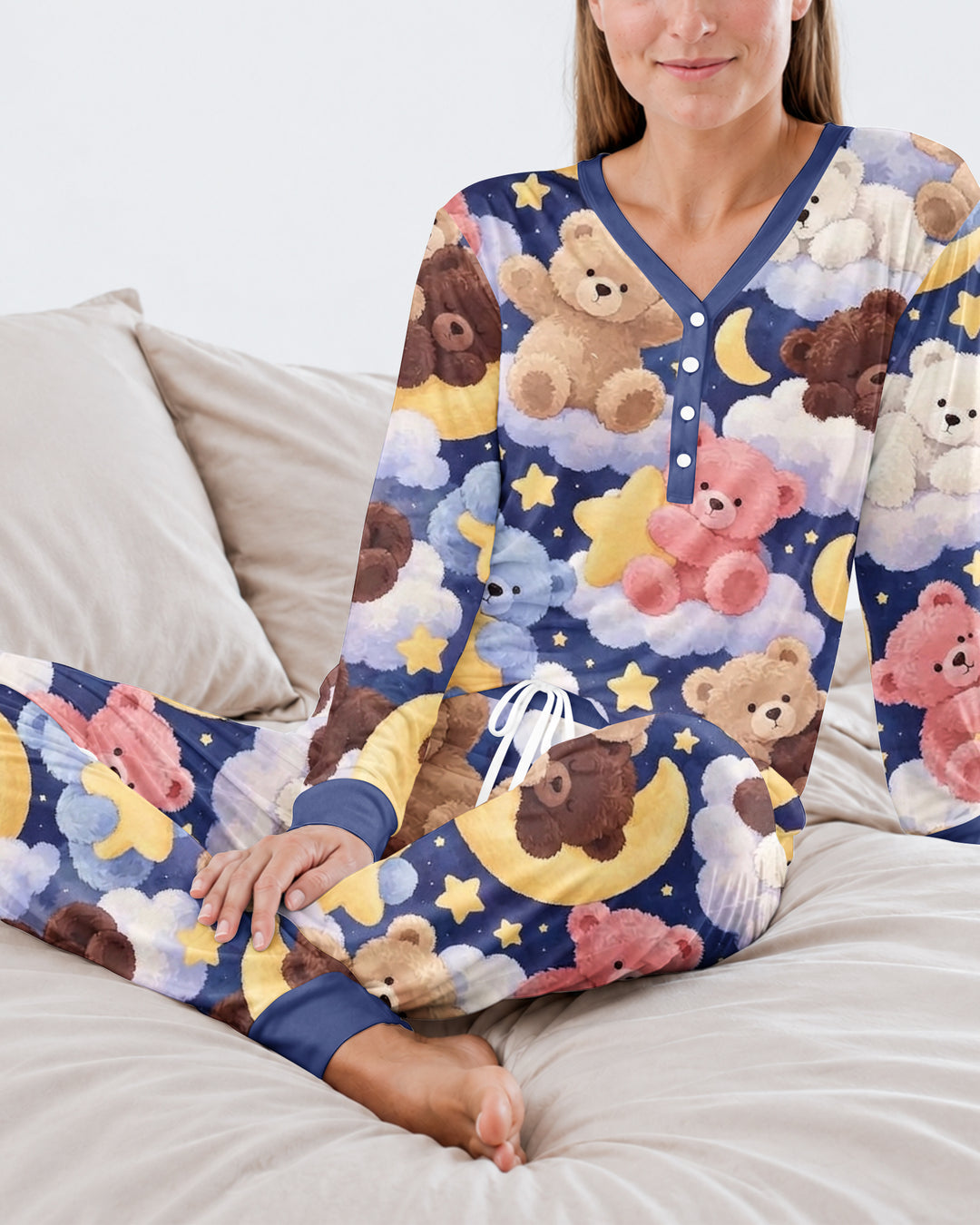 No Gravity Teddy Snooze Bamboo Women Pajama Set