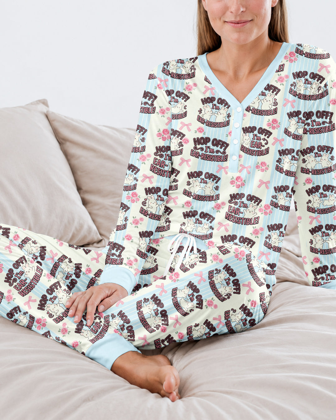 Bunny Besties Bamboo Women Pajama Set