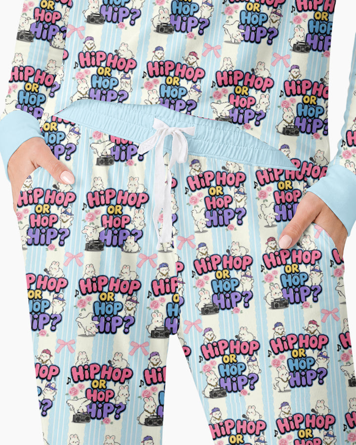 Boombox Bunny Bamboo Women Pajama Set