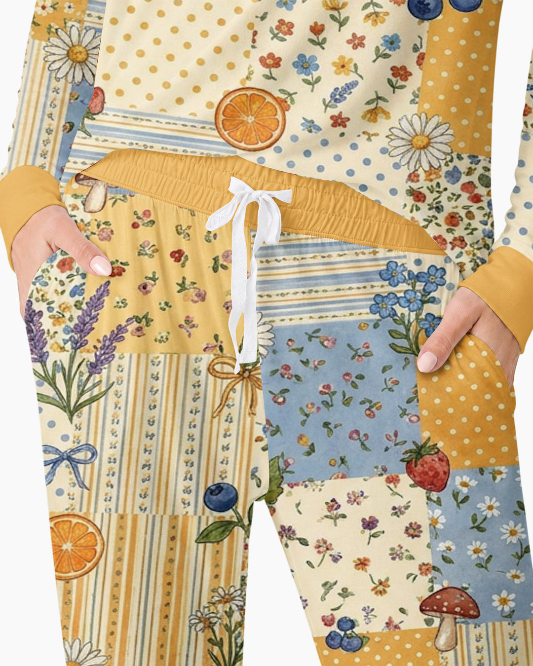 Lavender Orange Jam Bamboo Women Pajama Set
