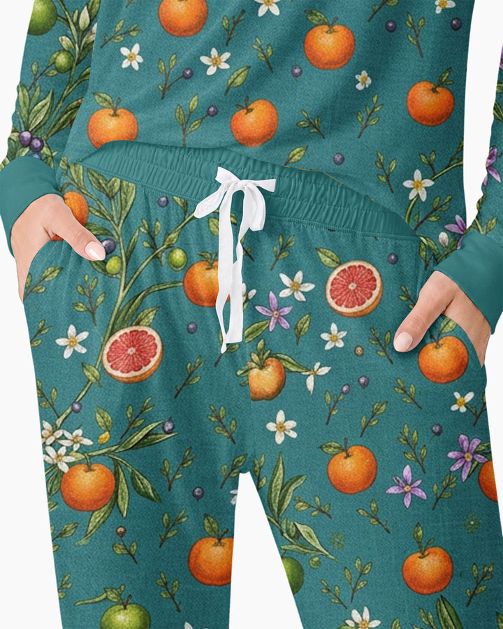 Fresh Citrus Breeze Bamboo Women Pajama Set