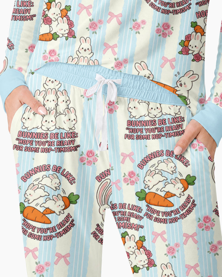 Hop-timism Bamboo Women Pajama Set