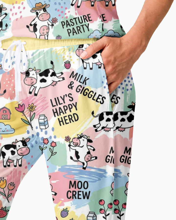 Custom Name Can’t Keep Us In The Barn Bamboo Women Pajama Set