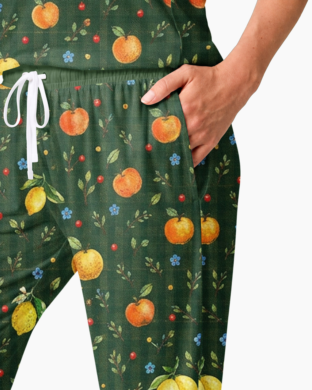 Forest Orange Bamboo Women Pajama Set