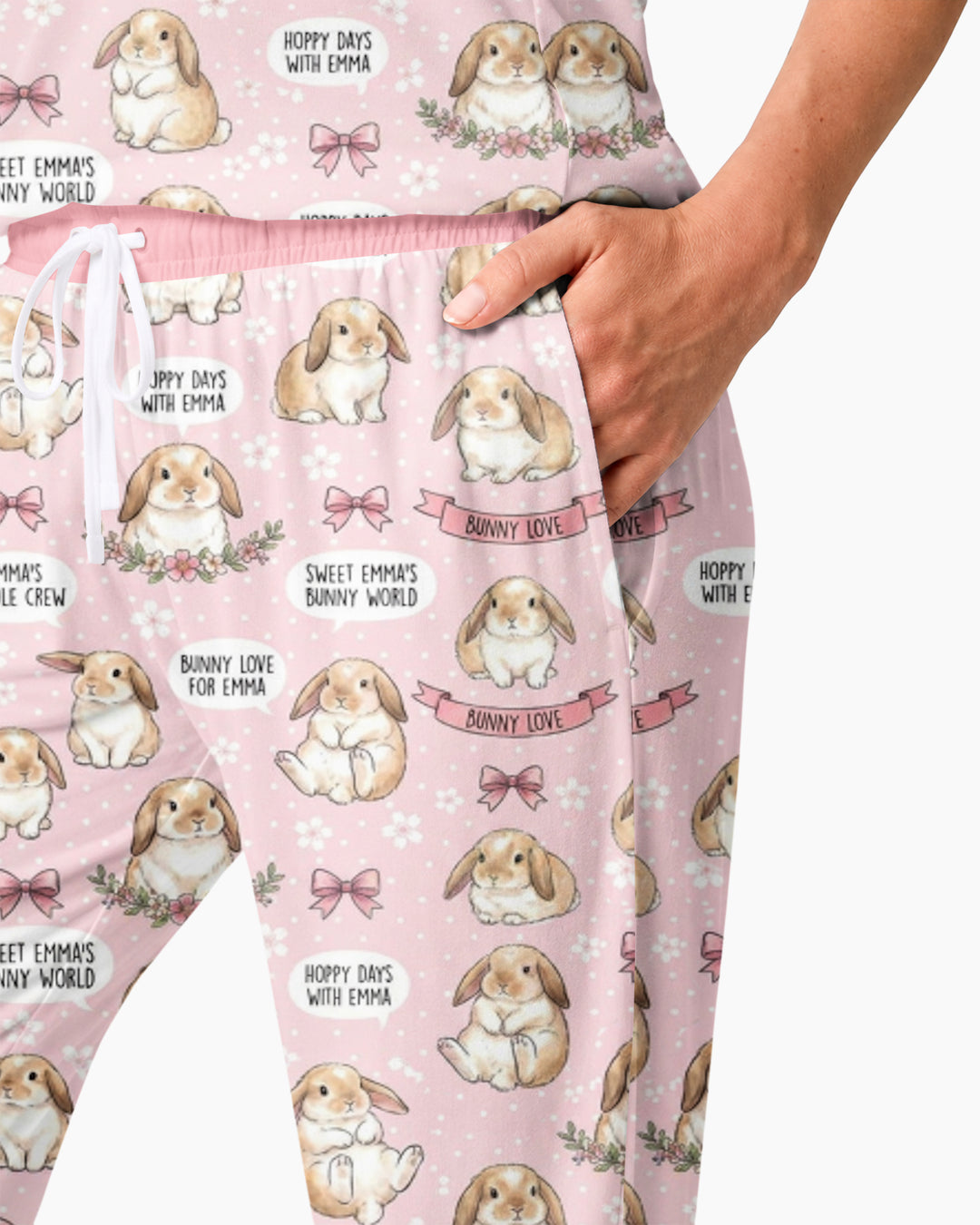 Sweet Bunny Worlds Bamboo Women Pajama Set