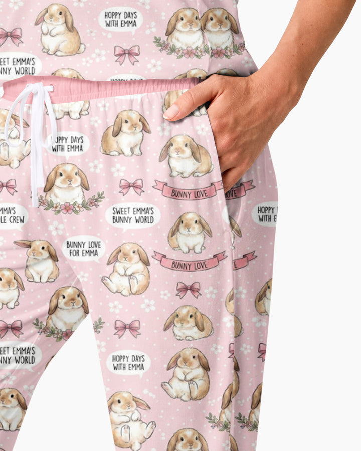 Sweet Bunny Worlds Bamboo Women Pajama Set