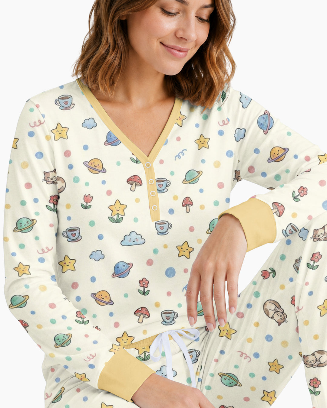 Lazy Cats Universe Bamboo Women Pajama Set