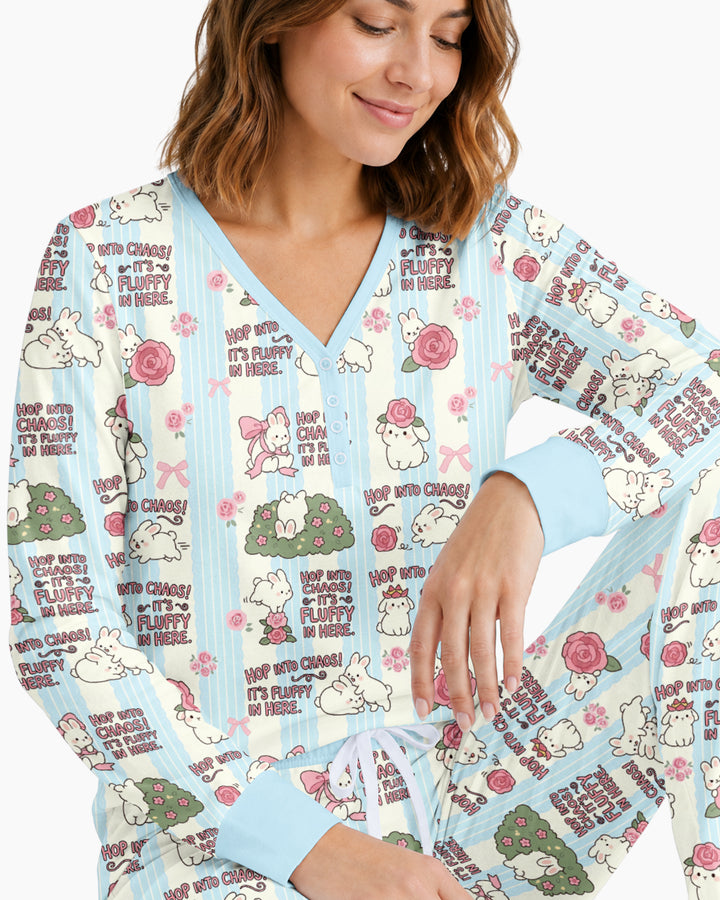 Hop Into Chaos Bamboo Women Pajama Set