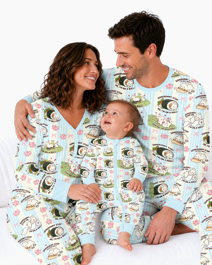 Bunny On A Roll Bamboo Women Pajama Set