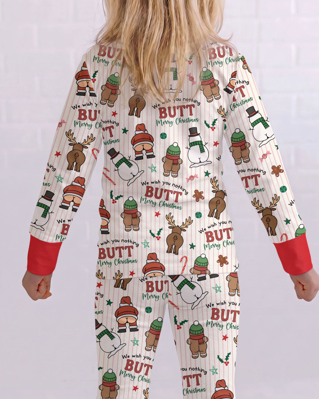 We Wish You Nothing Butt Merry Bamboo Two Piece Long Sleeve Pajama Set