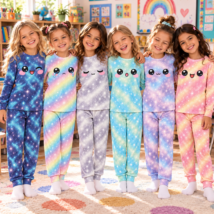 Matching Squishy Dumplings Costume Bamboo Two Piece Long Sleeve Pajama Set