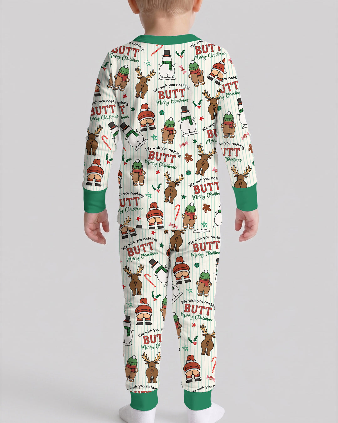 We Wish You Nothing Butt Merry Bamboo Two Piece Long Sleeve Pajama Set