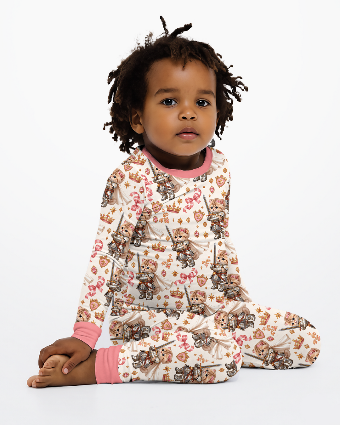 Kitty Knight Bamboo Two Piece Long Sleeve Pajama Set